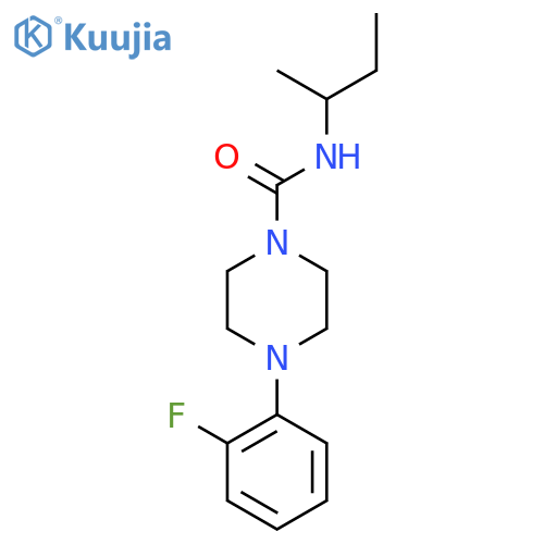 N-Butan-2-yl-4-(2-fluorophenyl)piperazine-1-carboxamide structure