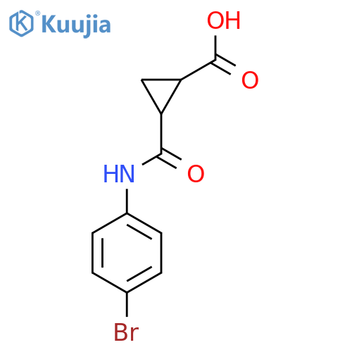 2-[(4-Bromophenyl)carbamoyl]cyclopropane-1-carboxylic Acid structure