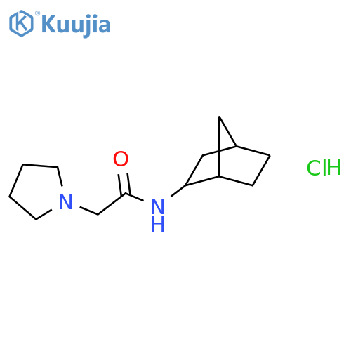 1-Pyrrolidineacetamide,N-bicyclo[2.2.1]hept-2-yl-, hydrochloride (1:1) structure