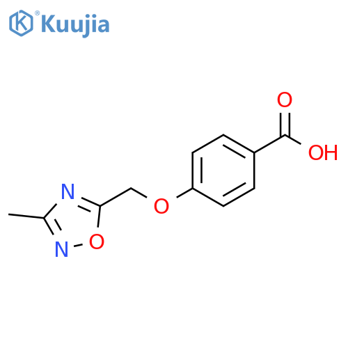 4-[(3-Methyl-1,2,4-oxadiazol-5-yl)methoxy]benzoic acid structure