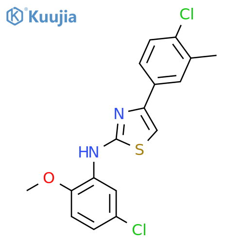 (5-Chloro-2-methoxyphenyl)(4-(4-chloro-3-methylphenyl)(2,5-thiazolyl))amine structure