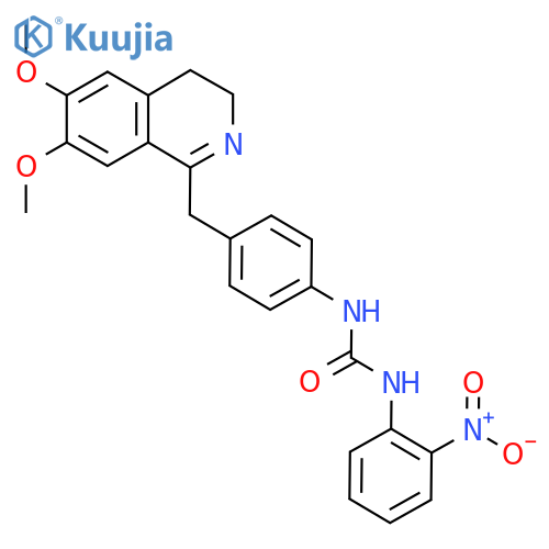 1-(4-((6,7-Dimethoxy(3,4-dihydroisoquinolyl))methyl)phenyl)-3-(2-nitrophenyl)urea structure