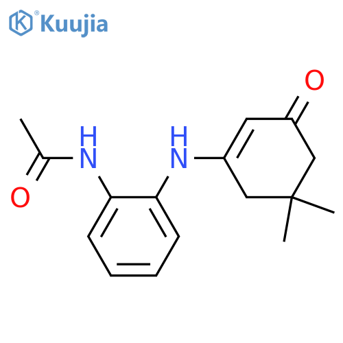 N-[2-[(5,5-dimethyl-3-oxocyclohexen-1-yl)amino]phenyl]acetamide structure