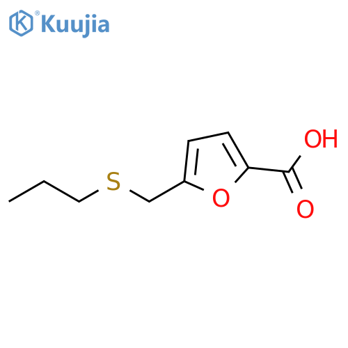 5-(propylsulfanyl)methylfuran-2-carboxylic acid structure