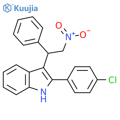 2-(4-Chlorophenyl)-3-(2-nitro-1-phenylethyl)-1H-indole structure