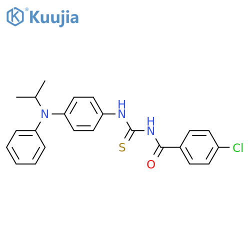 4-chloro-N-[[4-(N-propan-2-ylanilino)phenyl]carbamothioyl]benzamide structure