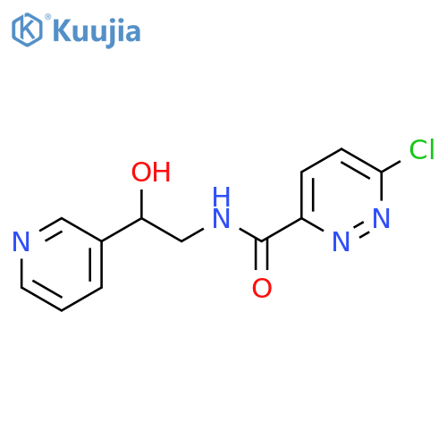 6-Chloro-N-(2-hydroxy-2-(pyridin-3-yl)ethyl)pyridazine-3-carboxamide structure