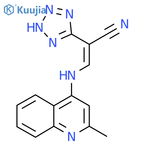 (Z)-3-[(2-Methylquinolin-4-yl)amino]-2-(2H-tetrazol-5-yl)prop-2-enenitrile structure