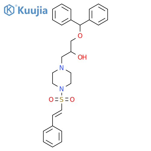 1-(Diphenylmethoxy)-3-[4-(2-phenylethenesulfonyl)piperazin-1-yl]propan-2-ol structure