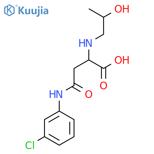 3-[(3-chlorophenyl)carbamoyl]-2-[(2-hydroxypropyl)amino]propanoic acid structure