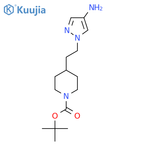 1-(2-(1-Boc-piperidin-4-yl)-ethyl)-1H-pyrazol-4-ylamine structure