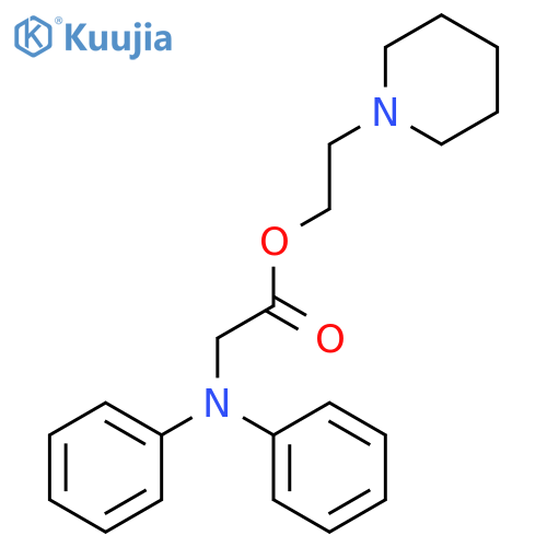 Glycine, N,N-diphenyl-, 2-(1-piperidinyl)ethyl ester structure