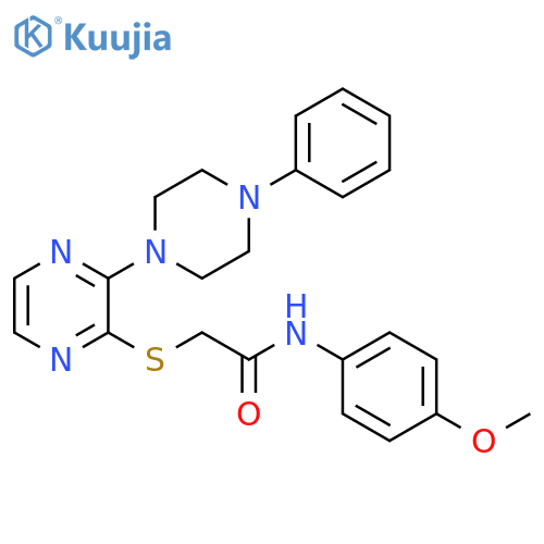 N-(4-methoxyphenyl)-2-{[3-(4-phenylpiperazin-1-yl)pyrazin-2-yl]sulfanyl}acetamide structure