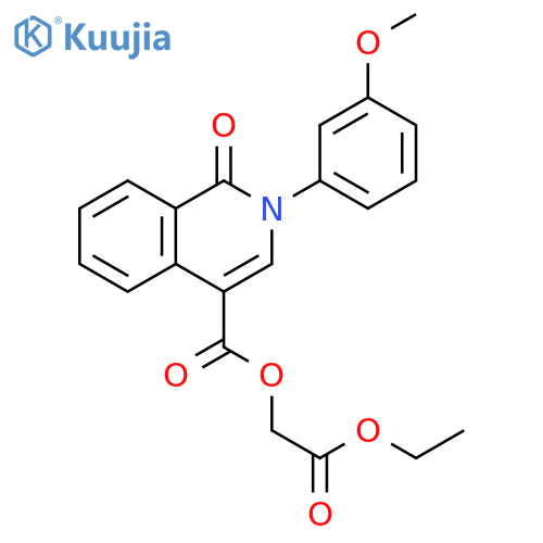 (2-ethoxy-2-oxoethyl) 2-(3-methoxyphenyl)-1-oxoisoquinoline-4-carboxylate structure