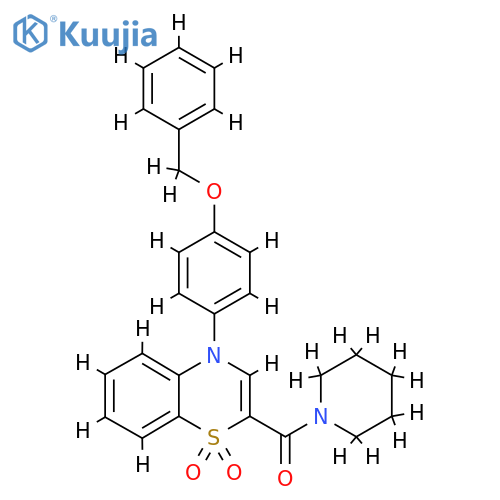 4-[4-(benzyloxy)phenyl]-2-(piperidine-1-carbonyl)-4H-1lambda6,4-benzothiazine-1,1-dione structure