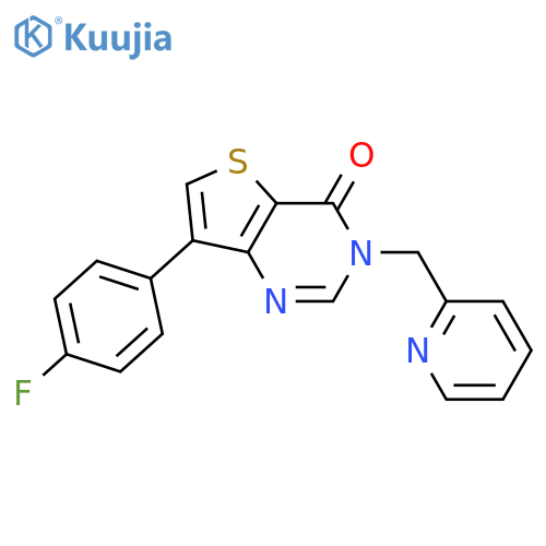 7-(4-fluorophenyl)-3-[(pyridin-2-yl)methyl]-3H,4H-thieno[3,2-d]pyrimidin-4-one structure