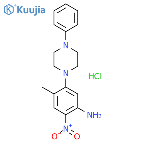1-(5-Amino-2-methyl-4-nitrophenyl)-4-phenylhexahydropyrazin-1-ium chloride structure