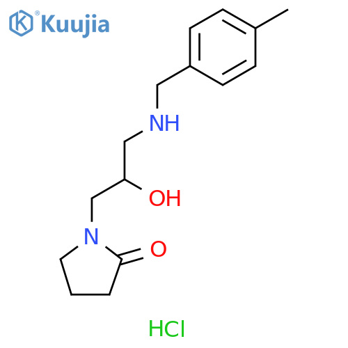 1-(2-hydroxy-3-{[(4-methylphenyl)methyl]amino}propyl)pyrrolidin-2-one hydrochloride structure