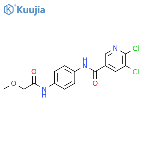 3-Pyridinecarboxamide, 5,6-dichloro-N-[4-[(2-methoxyacetyl)amino]phenyl]- structure