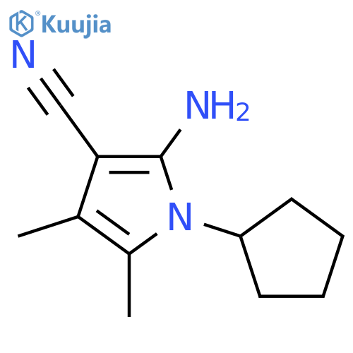 2-Amino-1-cyclopentyl-4,5-dimethyl-1H-pyrrole-3-carbonitrile structure
