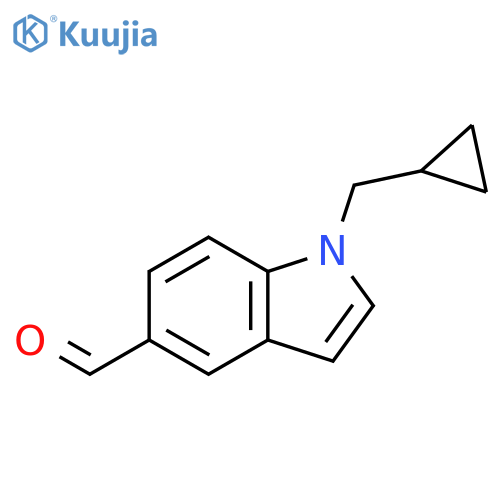1H-Indole-5-carboxaldehyde, 1-(cyclopropylmethyl)- structure