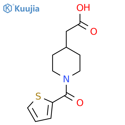 2-[1-(Thiophene-2-carbonyl)piperidin-4-yl]acetic acid structure