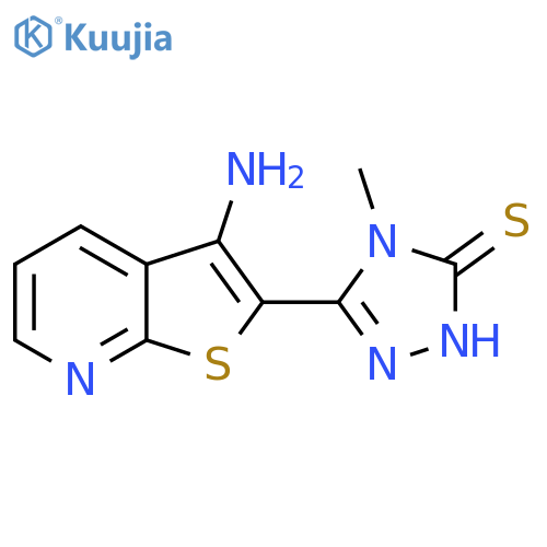 5-(3-Aminothieno2,3-bpyridin-2-yl)-4-methyl-4H-1,2,4-triazole-3-thiol structure