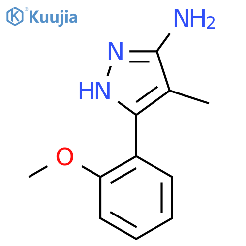 5-(2-Methoxy-phenyl)-4-methyl-2H-pyrazol-3-ylamine structure