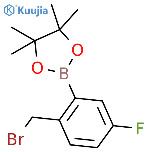 2-(Bromomethyl)-5-fluorophenylboronic Acid Pinacol Ester structure