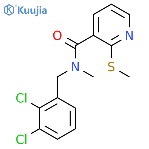 N-[(2,3-dichlorophenyl)methyl]-N-methyl-2-(methylsulfanyl)pyridine-3-carboxamide structure