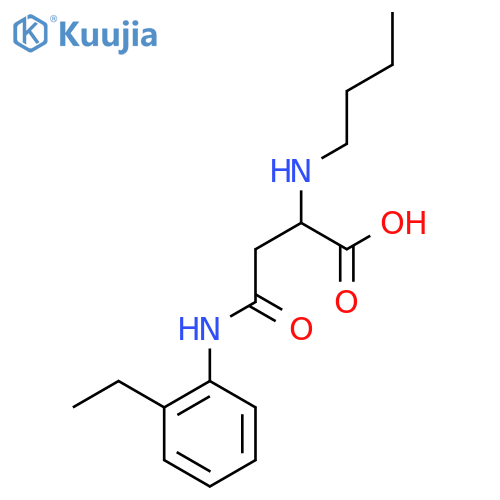 2-(butylamino)-3-[(2-ethylphenyl)carbamoyl]propanoic acid structure