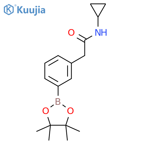 3-(N-Cyclopropylaminocarbonyl)methylphenylboronic acid, pinacol ester structure