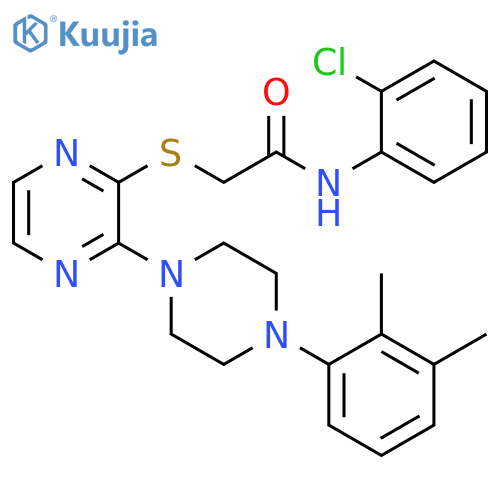 N-(2-chlorophenyl)-2-({3-[4-(2,3-dimethylphenyl)piperazin-1-yl]pyrazin-2-yl}sulfanyl)acetamide structure