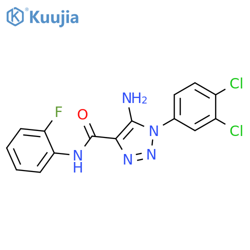 5-amino-1-(3,4-dichlorophenyl)-N-(2-fluorophenyl)-1H-1,2,3-triazole-4-carboxamide structure