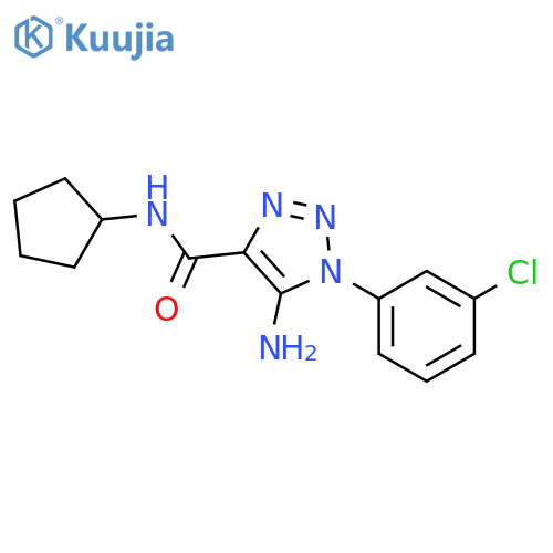 5-Amino-1-(3-chlorophenyl)-N-cyclopentyl-1H-1,2,3-triazole-4-carboxamide structure