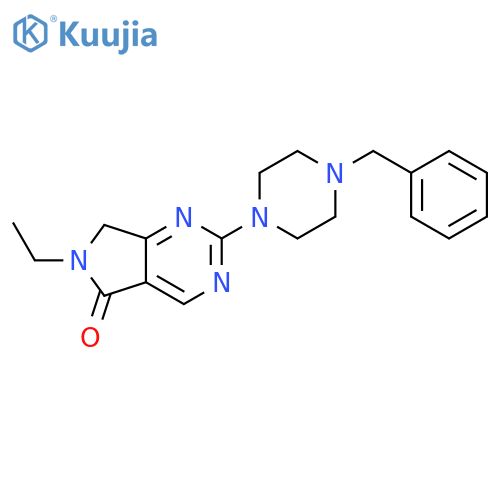 5H-Pyrrolo[3,4-d]pyrimidin-5-one, 6-ethyl-6,7-dihydro-2-[4-(phenylmethyl)-1-piperazinyl]- structure
