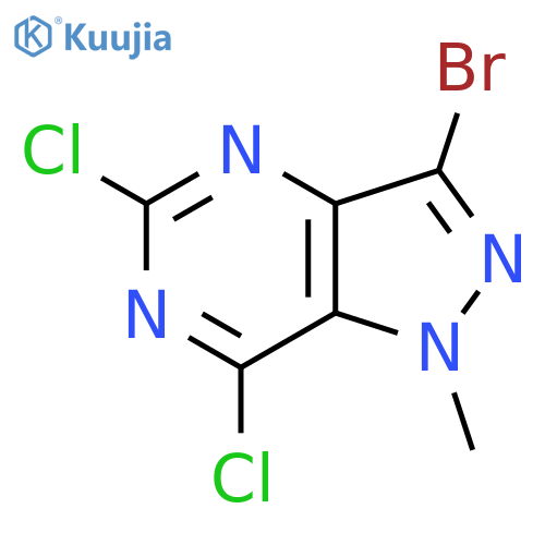 3-bromo-5,7-dichloro-1-methyl-1H-pyrazolo4,3-dpyrimidine structure