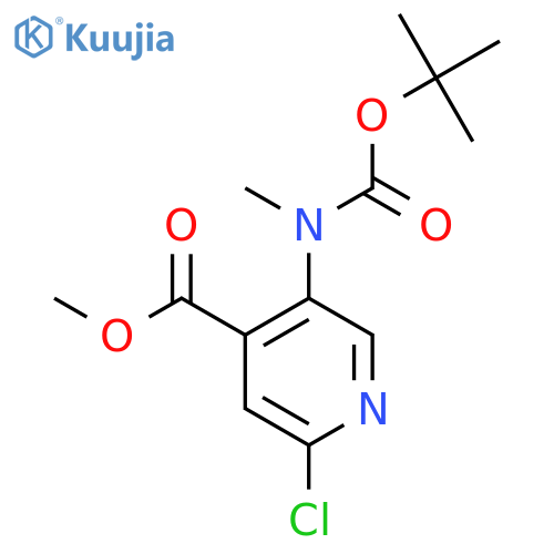 Methyl 5-((tert-butoxycarbonyl)(methyl)amino)-2-chloroisonicotinate structure