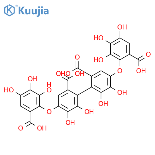 [1,1'-Biphenyl]-2,2'-dicarboxylicacid, 4,4'-bis(6-carboxy-2,3,4-trihydroxyphenoxy)-5,5',6,6'-tetrahydroxy- (9CI) structure