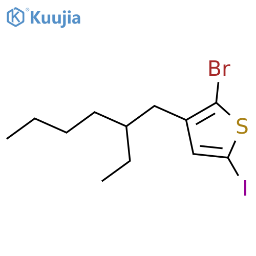 2-Bromo-3-(2-ethylhexyl)-5-iodothiophene (stabilized with Copper chip) structure