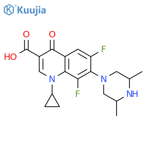 1-Cyclopropyl-7-(3,5-dimethyl-1-piperazinyl)-6,8-difluoro-1,4-dihydro-4-oxo-3-quinolinecarboxylic Acid structure