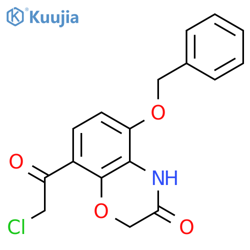 5-(benzyloxy)-8-(2-chloroacetyl)-3,4-dihydro-2H-1,4-benzoxazin-3-one structure