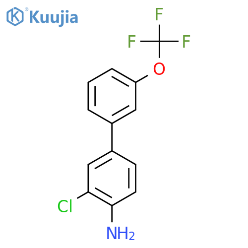 2-Chloro-4-[3-(trifluoromethoxy)phenyl]aniline structure