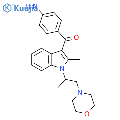 Methanone,(4-aminophenyl)[2-methyl-1-[1-methyl-2-(4-morpholinyl)ethyl]-1H-indol-3-yl]- structure
