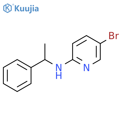5-bromo-N-(1-phenylethyl)pyridin-2-amine structure