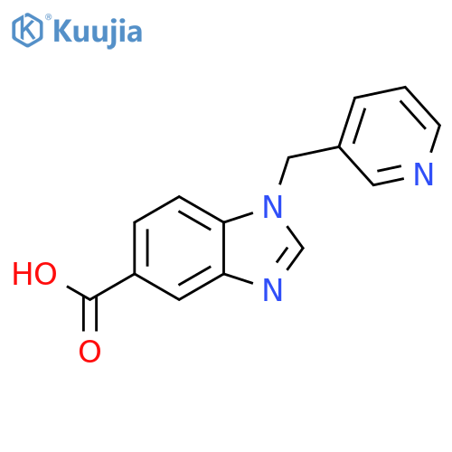 1-[(pyridin-3-yl)methyl]-1H-1,3-benzodiazole-5-carboxylic acid structure