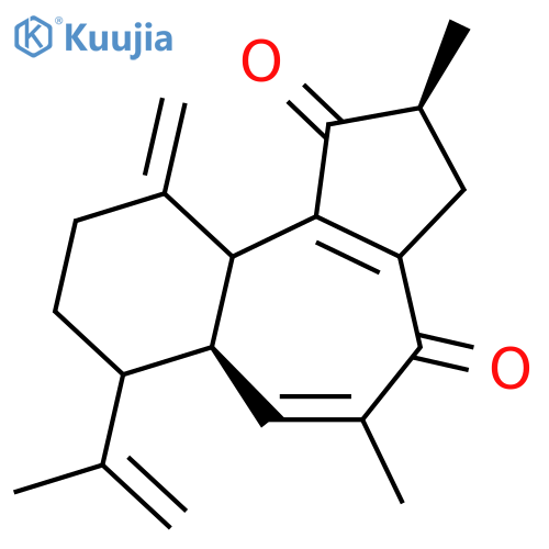 Benz[e]azulene-1,4-dione,2,3,6a,7,8,9,10,10a-octahydro-2,5-dimethyl-10-methylene-7-(1-methylethenyl)-,(2S,6aS,7R,10aR)- structure
