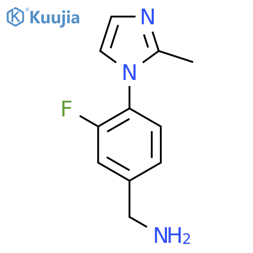 3-Fluoro-4-(2-methyl-1H-imidazol-1-yl)phenylmethanamine structure
