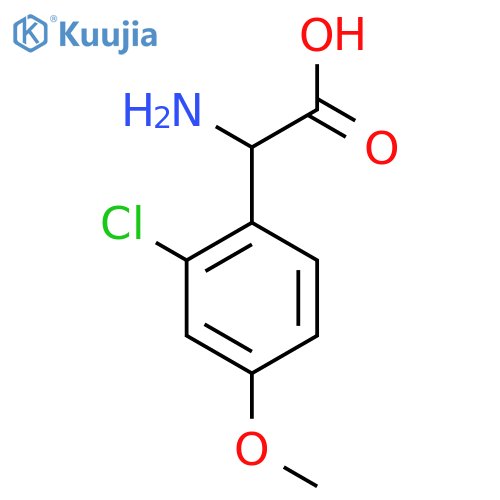 2-amino-2-(2-chloro-4-methoxyphenyl)acetic acid structure
