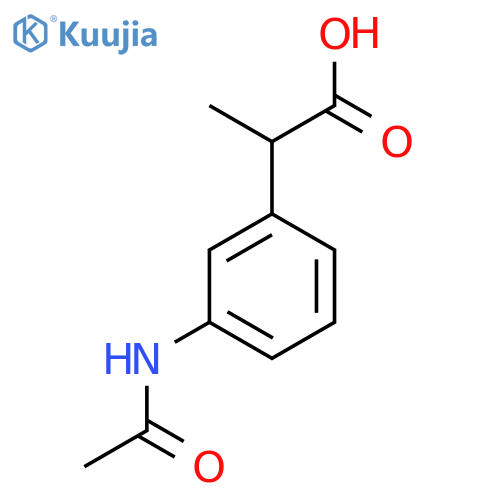 2-(3-acetamidophenyl)propanoic acid structure